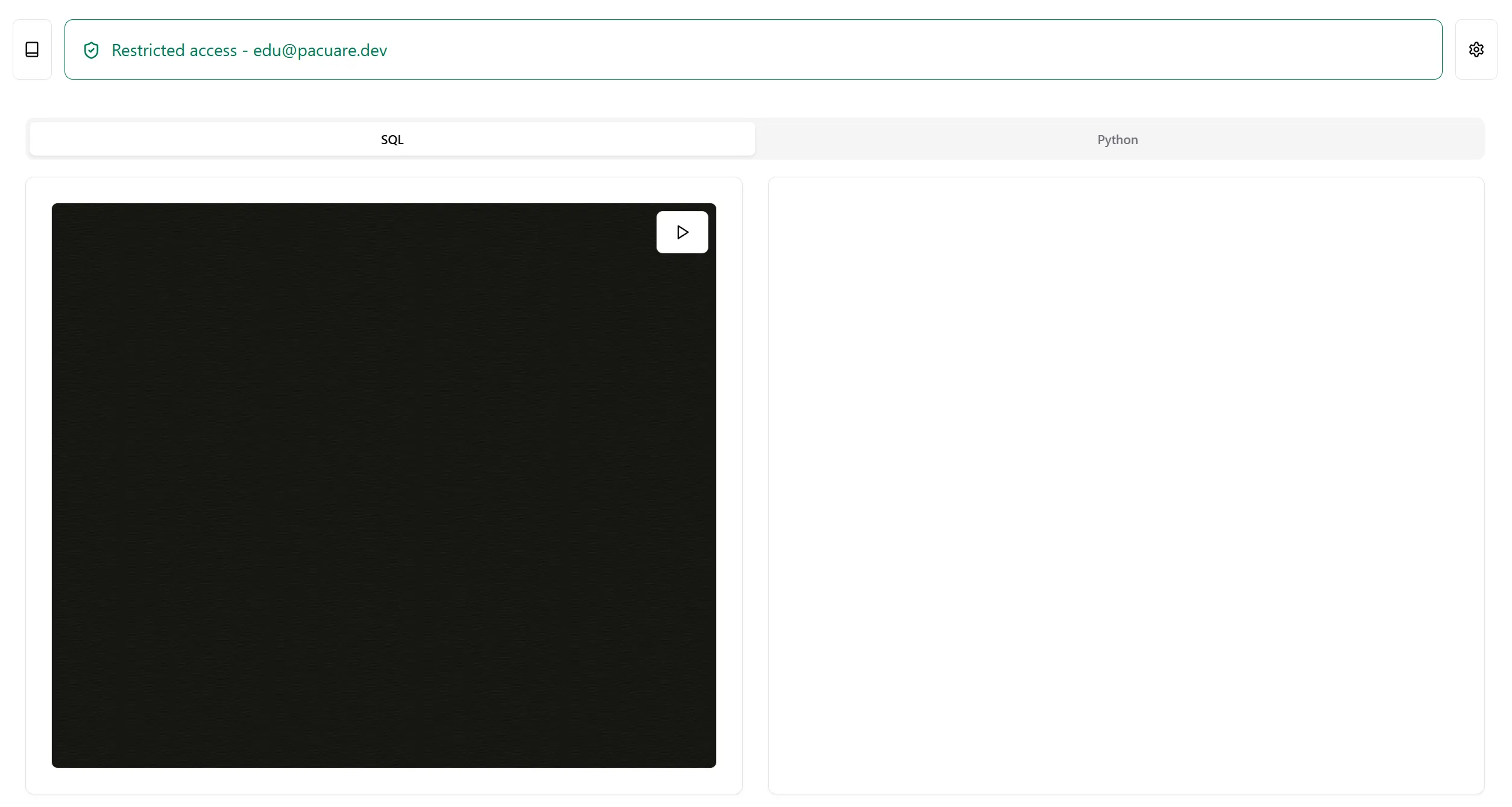 The Pacuare web app.